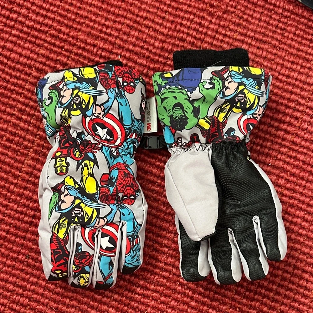 Kids Hero Mittens - Red, Blue, Black